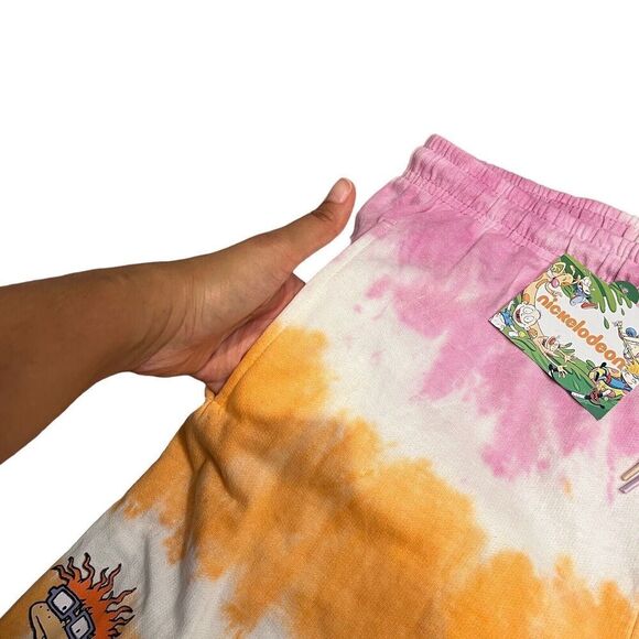 Rugrats Sweatpants WMNS 1X Tie Dye Nickelodeon Pink Tommy Spring Easter Colorful - Picture 6 of 8
